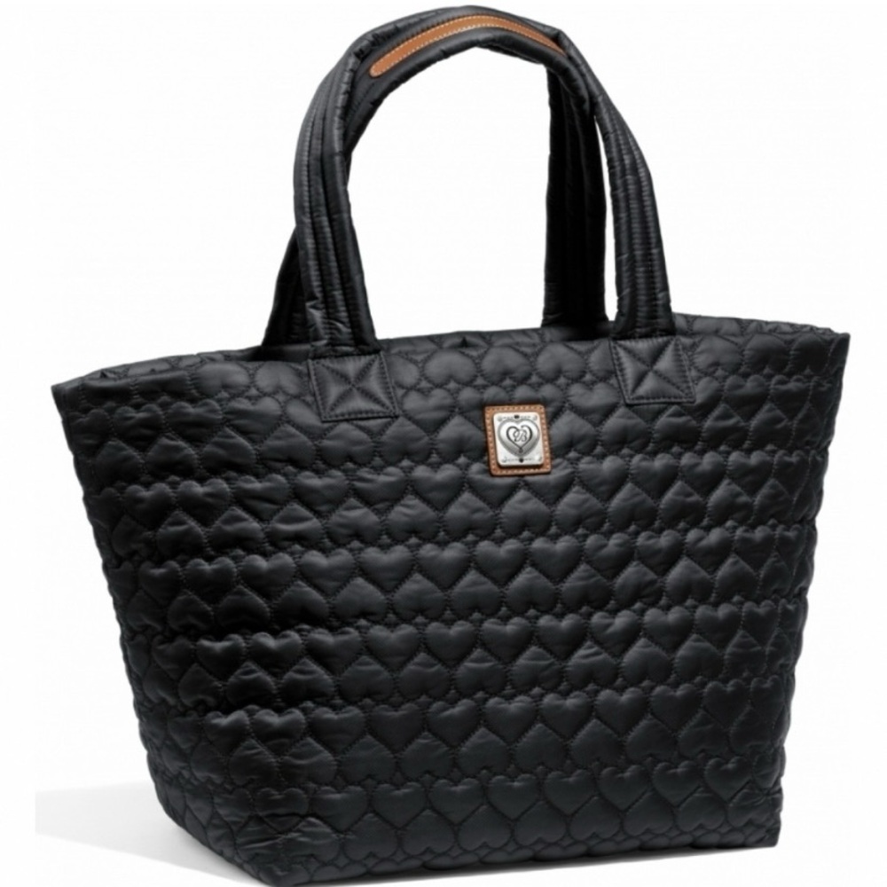 NWT Brighton Knox Black Extra Large Tote Heart To Heart Collection Style H54403